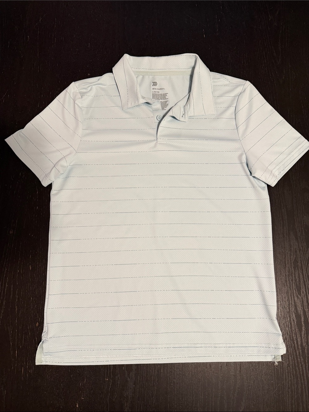 Boy's Light Blue Striped Polo Shirt
